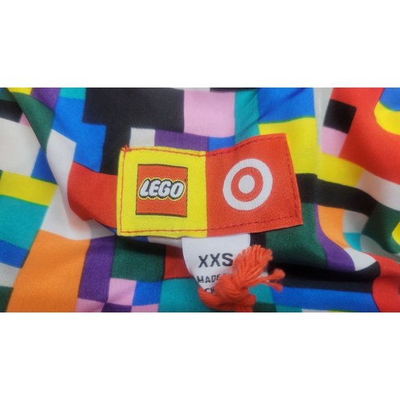 Women's Color Block Puffer Jacket - LEGO Collection X Target Red Yellow Orange P - Picture 4 of 8